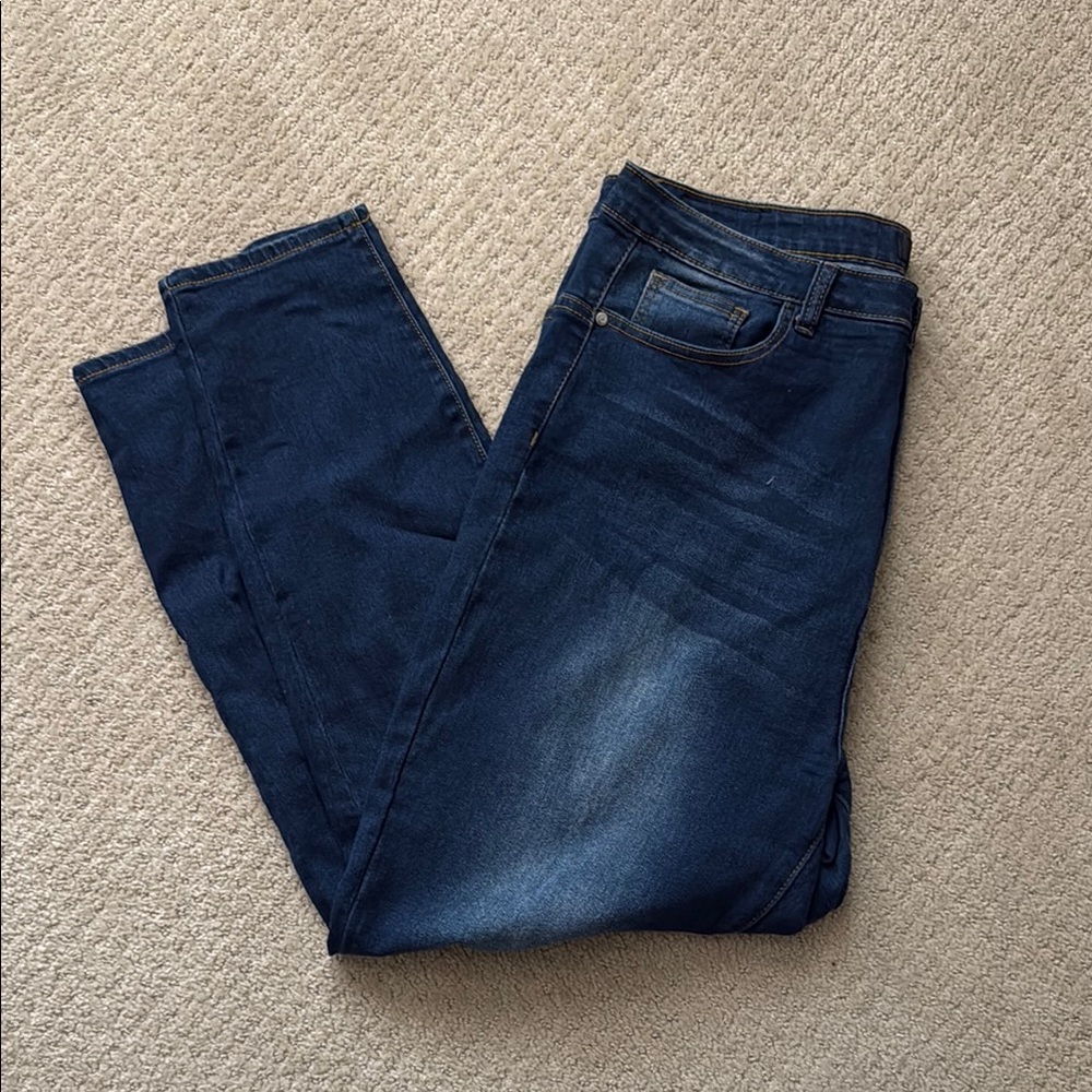 BBA Slim Blue Denim Jeans with Faded Details